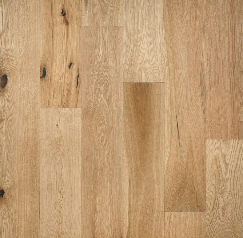 Engineered wood flooring oak rustic grade 150mm wide with brushed surface finished with UV oil in Surrey