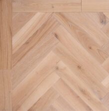 Bespoke light brown and light grey Herringbone engineered parquet wood flooring