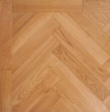 Bespoke brown and light brown Herringbone engineered parquet wood flooring