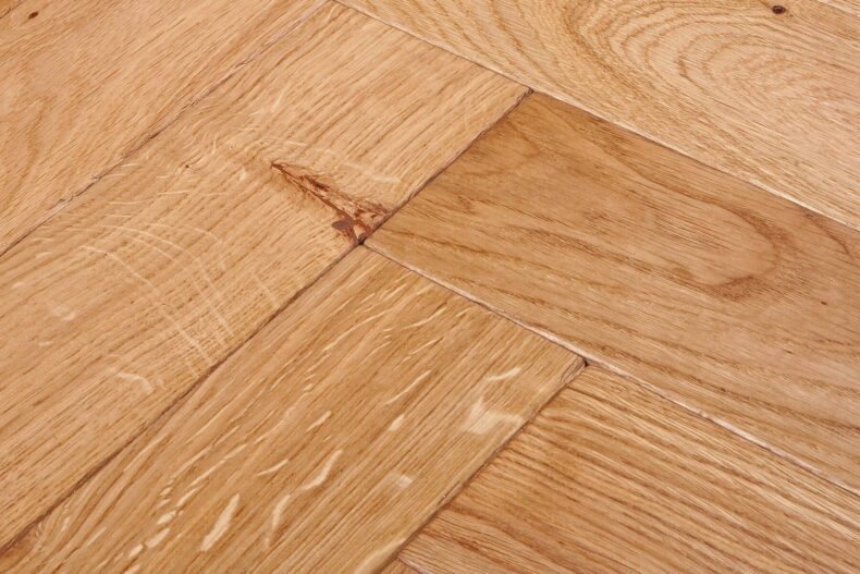 Bespoke light brown Herringbone engineered parquet wood flooring