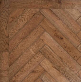 Bespoke brown Herringbone engineered parquet wood flooring