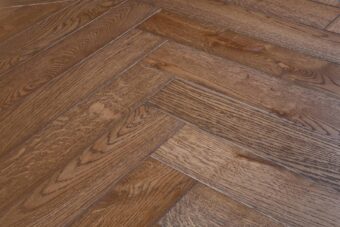 Bespoke brown Herringbone engineered parquet wood flooring