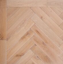 Bespoke light brown and grey Herringbone engineered parquet wood flooring