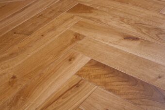 Bespoke brown Herringbone engineered parquet wood flooring