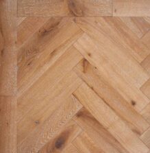 Bespoke brown and light brown Herringbone engineered parquet wood flooring