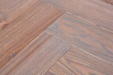 Bespoke brown and dark brown Herringbone engineered parquet wood flooring