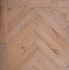 Bespoke brown and dark brown Herringbone engineered parquet wood flooring