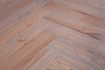 Bespoke brown and dark brown Herringbone engineered parquet wood flooring