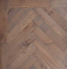Bespoke brown and dark brown Herringbone engineered parquet wood flooring