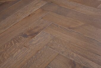 Bespoke brown and dark brown Herringbone engineered parquet wood flooring