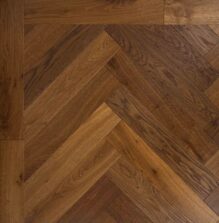 Bespoke brown and dark brown Herringbone engineered parquet wood flooring