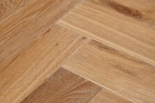 Bespoke brown and dark brown Herringbone engineered parquet wood flooring