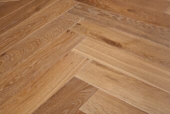 Bespoke brown and dark brown Herringbone engineered parquet wood flooring