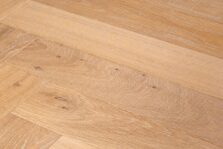 Bespoke light brown and grey Herringbone engineered parquet wood flooring