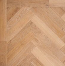Bespoke light brown and grey Herringbone engineered parquet wood flooring