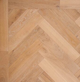Bespoke light brown and grey Herringbone engineered parquet wood flooring