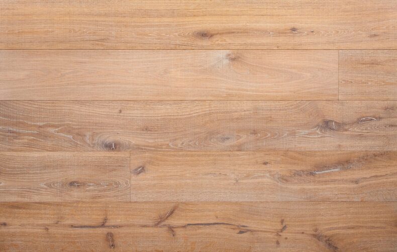 Bespoke light brown and grey Herringbone engineered parquet wood flooring