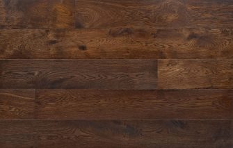 Bespoke dark brown engineered wood flooring in multi-width planks