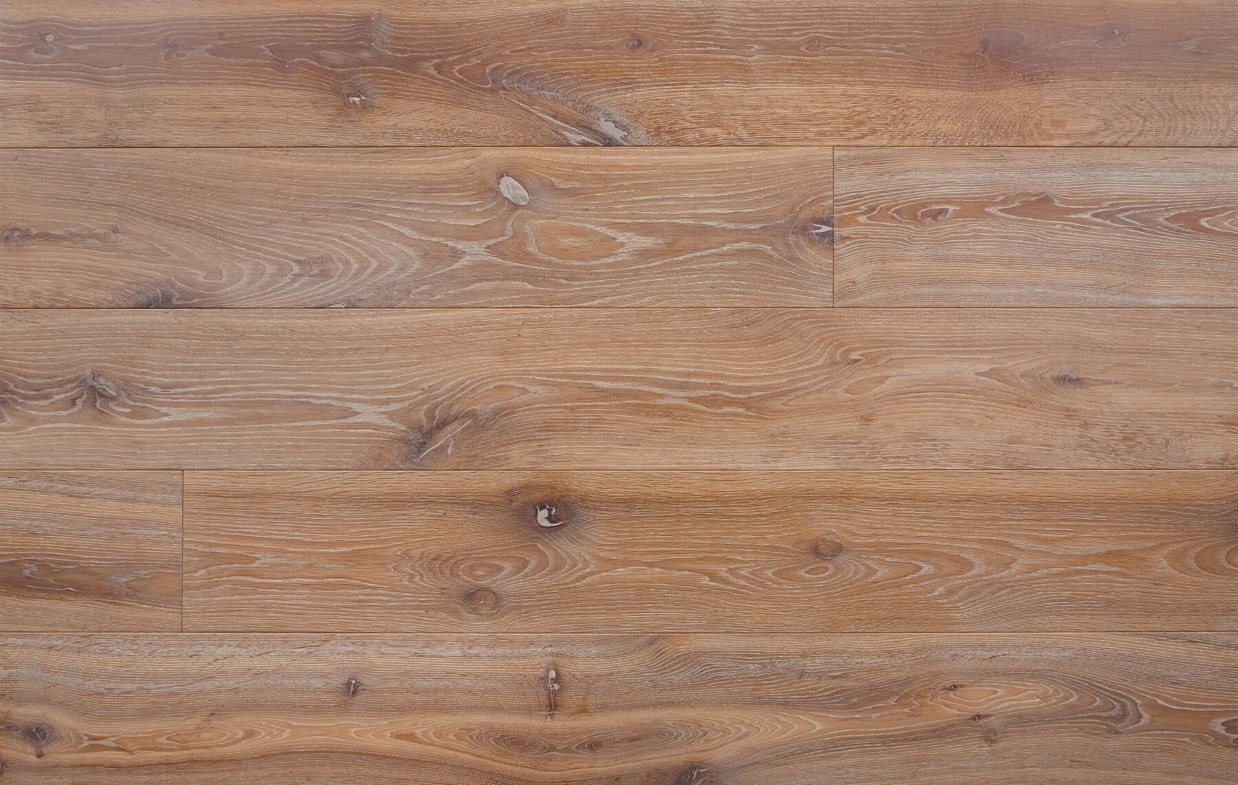 Bespoke brown and grey engineered wood flooring in multi-width planks