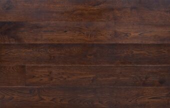 Bespoke dark brown engineered wood flooring in multi-width planks