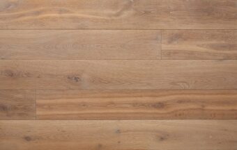 Bespoke brown and light brown engineered wood flooring in multi-width planks