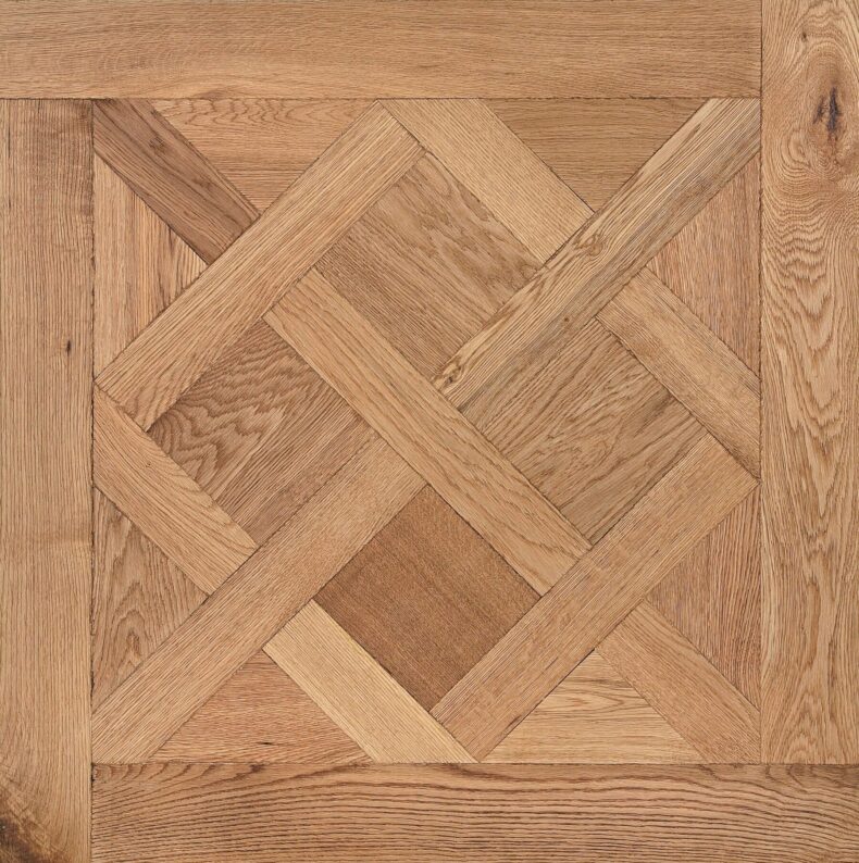 Versailles panel engineered oak wood flooring vintage grade heavily brushed finished with natural oil in Surrey