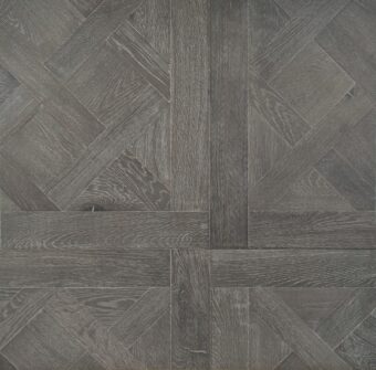 Grey Versailles panel engineered oak wood flooring vintage grade heavily brushed finished with natural oil in Surrey