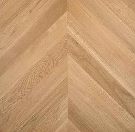 Chevron engineered parquet wood flooring select oak finished with UV oil in Surrey