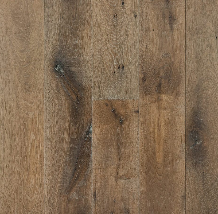 Engineered oak wood flooring vintage grade 180mm wide lightly brushed finished with natural white oil in Surrey