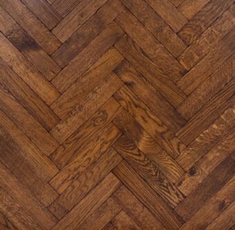 Light brown engineered oak wood flooring rustic grade 190mm wide lightly brushed finished with natural oil in Surrey