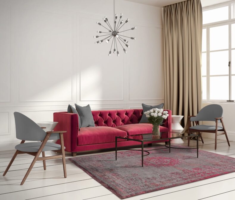 Fading World Collection Medallion Pink Flash 8261 rug by Louis De Poortere