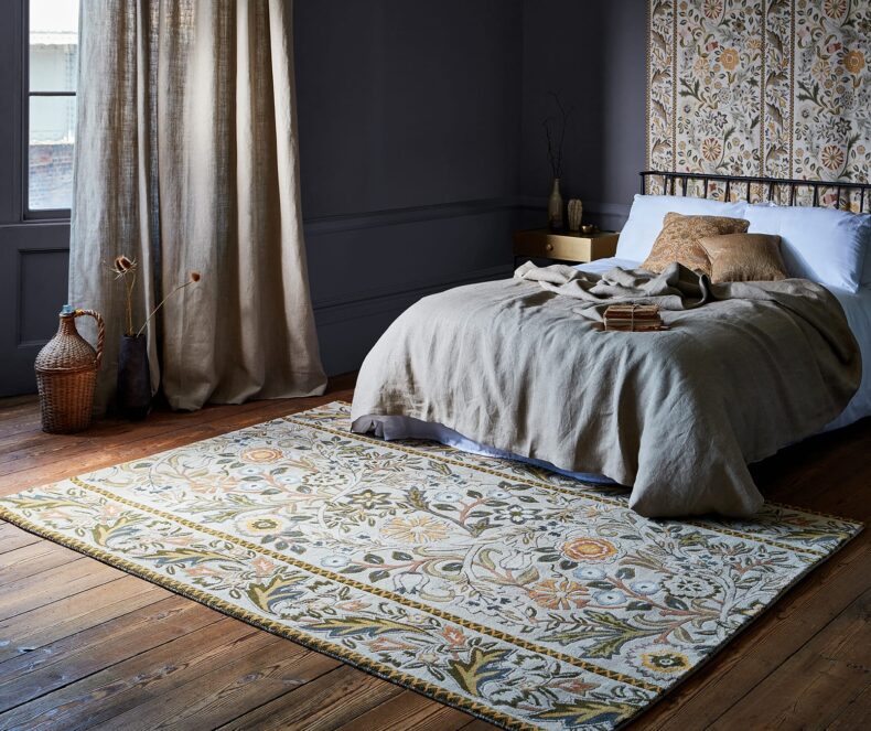 Wilhelmina Linen Mustard 127401 rug by Morris