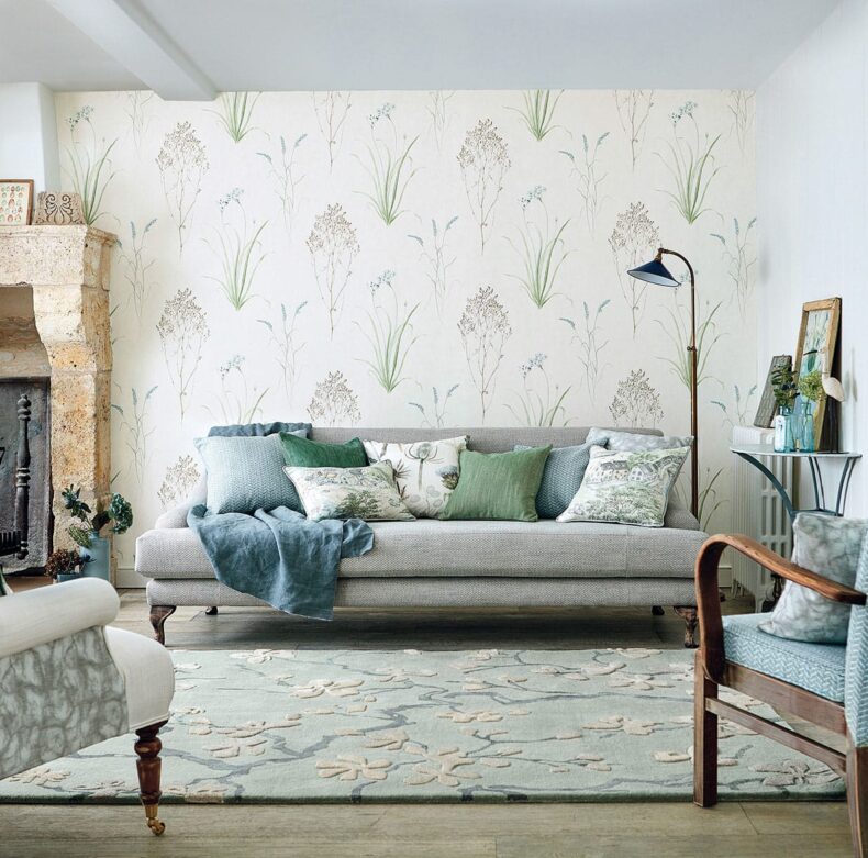 Anthea China Blue 47107 rug by Sanderson
