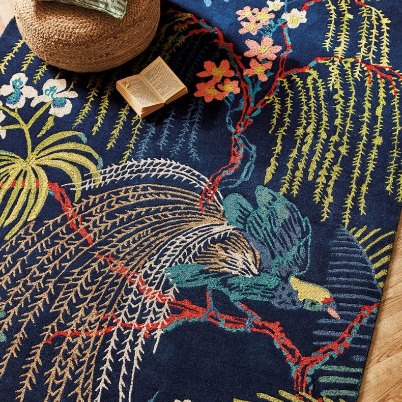 Rain Forest Tropical Night 50708 rug by Sanderson