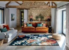 Stapleton Park Navy Burnt Orange 45318 rug by Sanderson