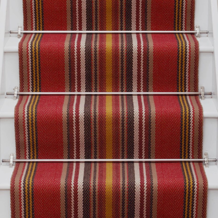 Chatham Turkey Red stair runner by Roger Oates