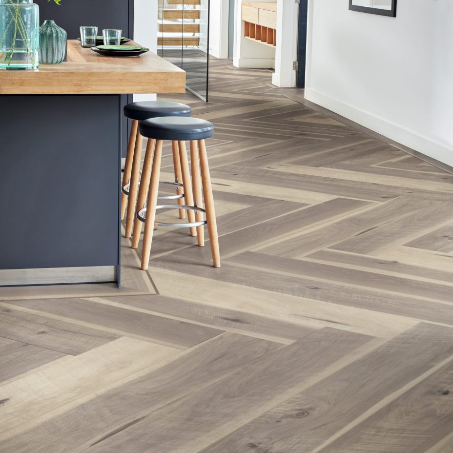 View of EW11 Weathered Hickory luxury vinyl tile by Karndean