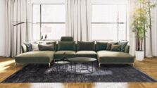Fading World Collection Medallion Mineral Black 8263 rug by Louis De Poortere