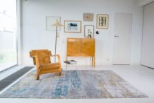 Atlantic Collection Streaks Long Island Blue 8718 rug by Louis De Poortere
