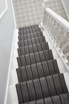 Kasuri Onyx stair runner by Roger Oates