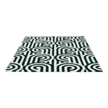 Turnabouts Black 39205 rug by Florence Broadhurst