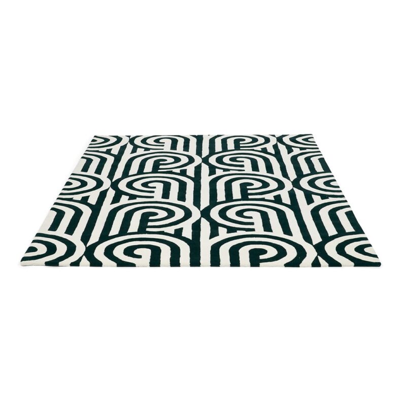 Turnabouts Black 39205 rug by Florence Broadhurst