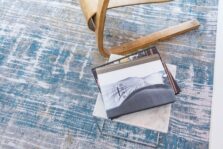 Atlantic Collection Streaks Long Island Blue 8718 rug by Louis De Poortere