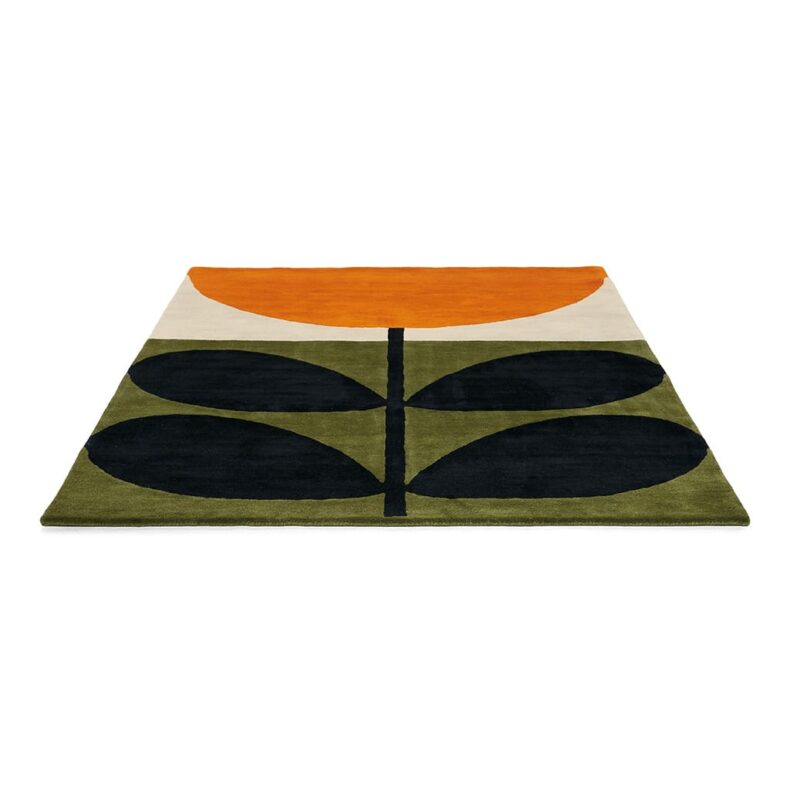 Stem Black 59803 rug by Orla Kiely