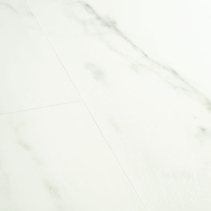 View of Marble Carrara White AMCP40136 luxury vinyl tile by Quick-Step Livyn