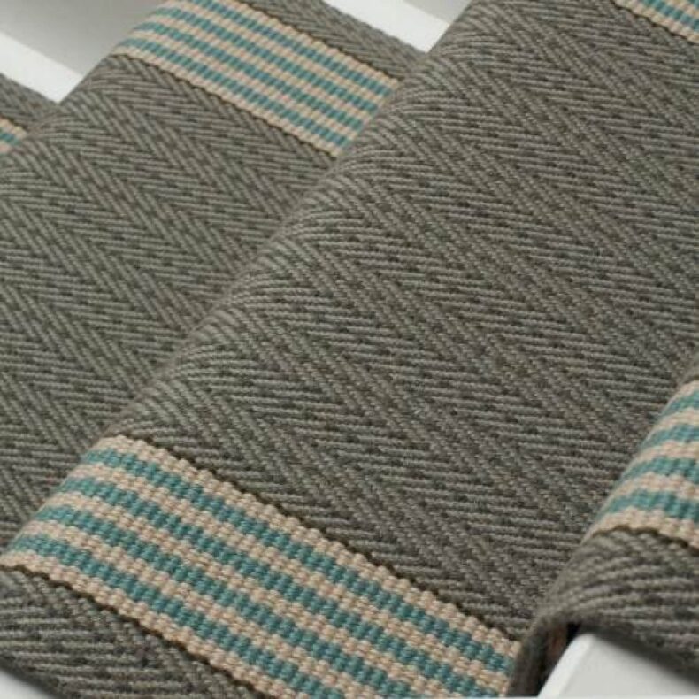 Flaxman Lichen stair runner by Roger Oates