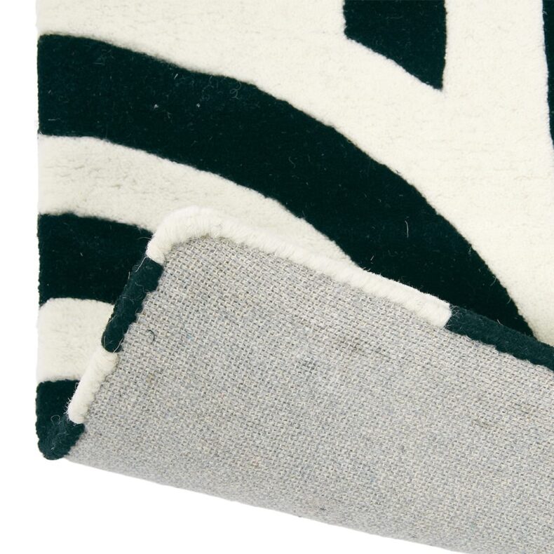 Turnabouts Black 39205 rug by Florence Broadhurst
