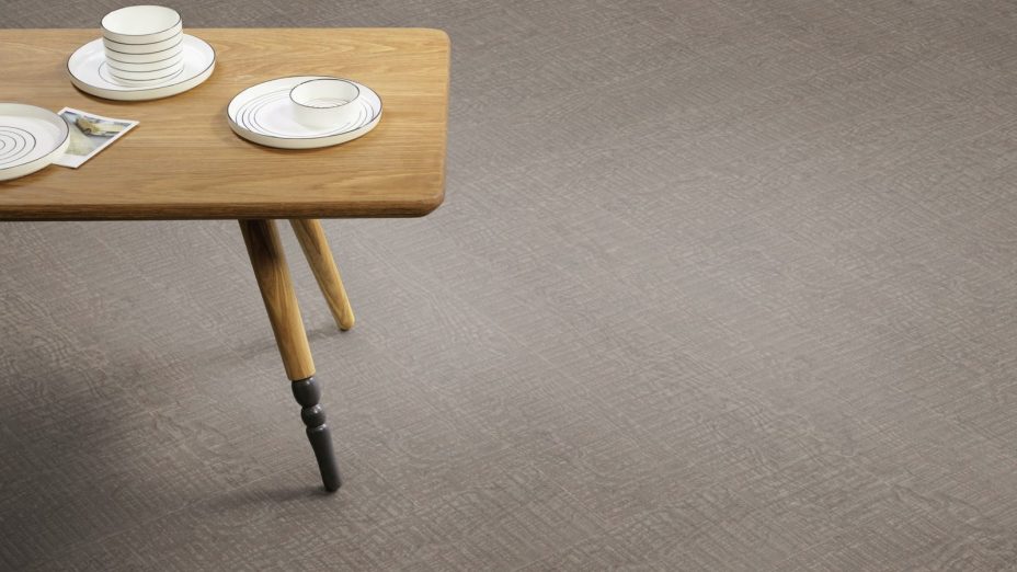 The Herringbone Plank design of Cirrus Dawn luxury vinyl tile by Amtico
