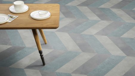 The Pleat 3 design of Diffusion Chambray luxury vinyl tile by Amtico