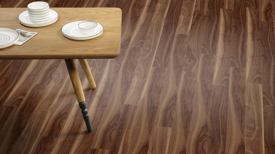 The Stripwood design of Wild Walnut luxury vinyl tile by Amtico